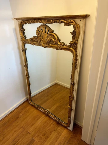 Vintage Guilded Trumeau Mirror Cover