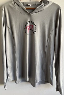Camiseta Pickleball Rocks con Capucha Manga Larga Gris Mujer’s Hombre’s Pullover XXL Foto 1 de 4