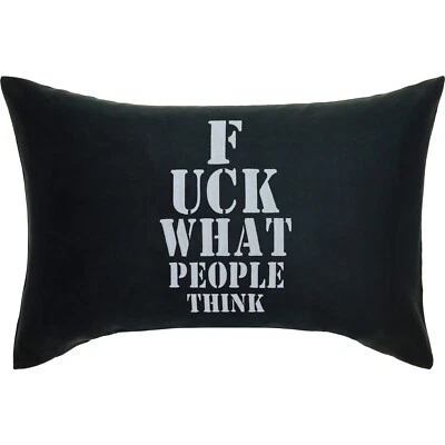 Fuck What People Think Sofakissen 40x60cm Schwarz Rocker/Punker/Hardrocker/Biker - Bild 1 von 4
