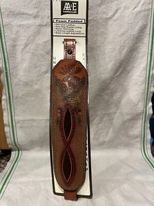 AA&E Padded Leather Brown & Suede MOOSE Sling  USA Made -WorldWide ship - Picture 1 of 3