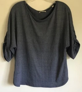 Max Studio London Blue Waffle Textured Top Nordstom Blouse M $98.00 - Picture 1 of 6