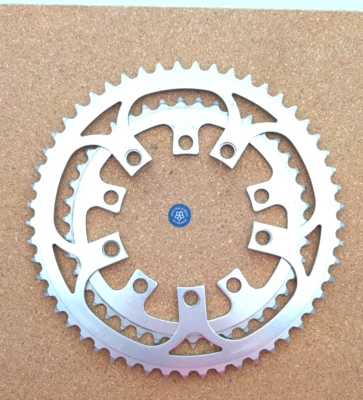 Vintage Sugino Chainring 53t and 42t Tooth 110 BCD Bike 80s aluminium, light use - Image 1 of 2
