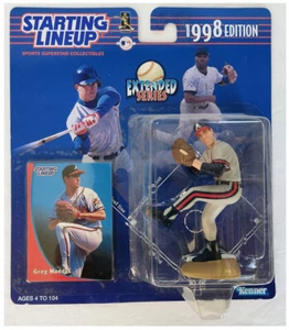Greg Maddux; Atlanta Braves; MLB Startaufstellung; Figur & Karte (Kenner; 1998) - Bild 1 von 2