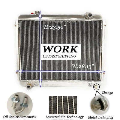Aluminum Radiator for 1995-2004 2003 02 01 Toyota Tacoma I4 V6 2.4L 3.4 AT MT - Image 1 of 4