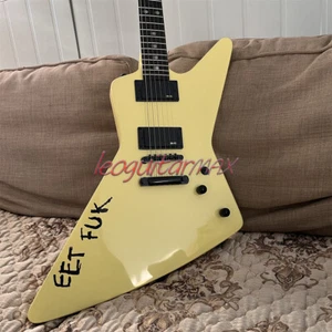 Cremegelb EET FUK Explorer E-Gitarre Palisander Griffbrett Mahagoni Korpus - Bild 1 von 8