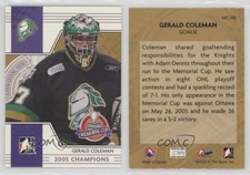 2005-06 ITG Heroes and Prospects Memorial Cup Gerald Coleman #MC-08 Rookie RC
