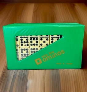Juego completo Dominos Double Nine 55 piezas de colección estuche a presión verde dominó - Compra 1 o 2 - Imagen 1 de 5