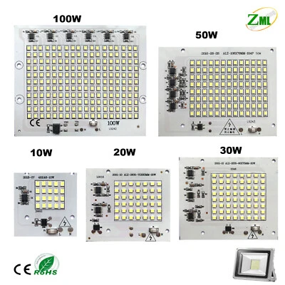 LED Chip 10W 20W 30W 50W 100W COB  Integrated Smart IC for Floodlight bulbs 220V - Image 1 of 4