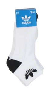 Adidas Men's Cushioned Athletic Quarter Cut Socks 3-Pair Shoe Size 6-12 New - Picture 1 of 2