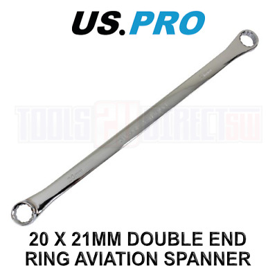 US PRO Tools 20 X 21mm 415mm Double End Ring Aviation Spanner 3645 • 14.46€