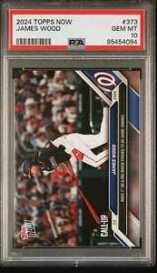 2024 Topps Now Call-Up James Wood #373 RC PSA 10 GEM MT Rookie 1° RBI - Foto 1 di 2