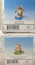 charming tails Mouse figurine lot Diet “just weight” & “it takes two CLEARANCE