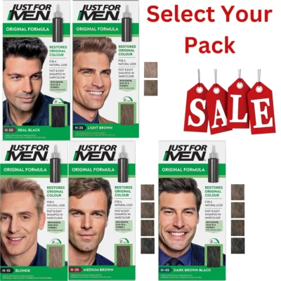 JUST FOR MEN Original Formula Hair Dye For Natural Look Brown Black H25 H35 H55