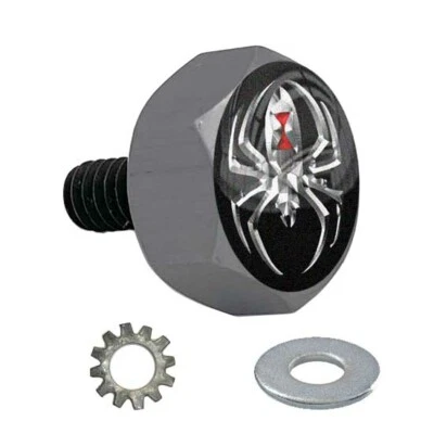 Gris Gunmetal - Perno de asiento hexagonal de aluminio Billet para Harley - Silver Widow Spider Foto 1 de 4