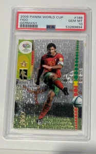 2006 Luis Figo Panini FIFA World Cup Portugal Soccer Card PSA GEM MINT 10 ๐ - Picture 1 of 2