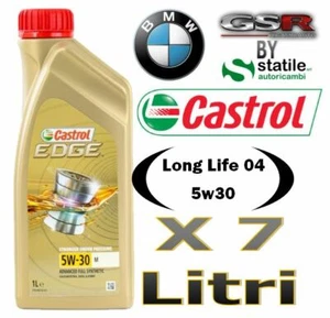 7 LITRI OLIO MOTORE CASTROL 5W30 M EDGE - LONG LIFE 04 BMW TAGLIANDO - Foto 1 di 6