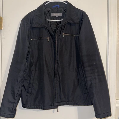 Kenneth Cole Reaction Men’s Jacket Zipper Front Black Size Medium Pre-Owned - Image 1 of 4