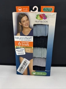 Fruit of the Loom Women's Beyondsoft Low Rise Briefs 6-Pack Size 2XL / 9 - New - Picture 1 of 4