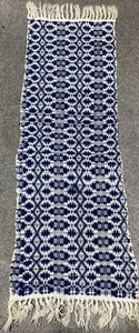 Vintage Traditional Handwoven Diamond Pattern Tapestry 110x38cm - Picture 1 of 7