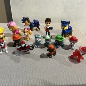 Lot of 15 Paw Patrol Mini PVC Action Figures Marshal Chase Skye Marshal Rubble - Picture 1 of 5