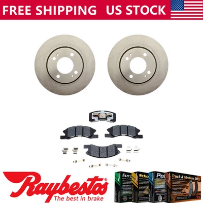 Front Brake Rotors & Hybrid Brake Pads For 2017 Mitsubishi Mirage G4 - Raybestos - Image 1 of 4