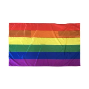Mantello bandiera arcobaleno poliestere mantello bandiera arcobaleno forniture con maniche - Foto 1 di 12