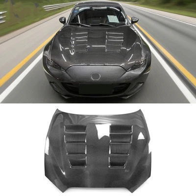 For Mazda Miata MX-5 2016-2022 REAL CARBON FIBER Engine Hood Bonnet Lid Cover - Image 1 of 4