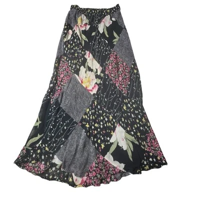 Stonebridge Maxi Falda Artística Crujiente Pull On Mujer S Multicolor Boho Cottagecore Foto 1 de 4