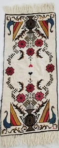 Vintage Traditional Cross-Stitch Style Handmade Runner Wall Hanging 82x36cms - Picture 1 of 12