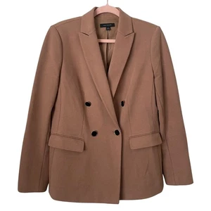 Ann Taylor Blazer Womens Size 8 Double Breasted Preppy Quiet Luxury Neutral - Picture 1 of 10