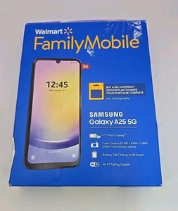 Walmart Family Mobile Samsung Galaxy A25 5G, 128GB, 8GB Ram - Prepaid Smartphone - Picture 1 of 3