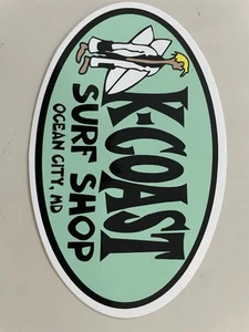Aufkleber Vinyl Sticker Ocean City Maryland Surfen Oval Made in USA - Bild 1 von 1