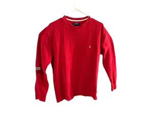 Polo Ralph Lauren Hombre Rojo Térmico Cuello Redondo Tejido Gofre Manga Larga TALLA GRANDE - Imagen 1 de 6
