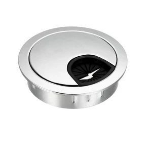 Cable Hole Cover 2" Zinc Alloy Desk Grommet Silver for Wire Organizer - Picture 1 of 5