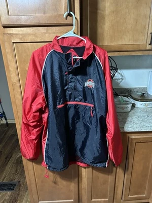Jaqueta masculina Holloway tamanho XL Ohio State Buckeyes pulôver preta bolso atlético - Imagem 1 de 4