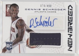 2013-14 Elite New Breed Materials Signatures /499 Dennis Schroder Rookie Auto RC