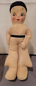 "Muñeca bebé marinero de tela facial pintada a mano - ¿16" de alto década de 1930? Lona - Imagen 1 de 7