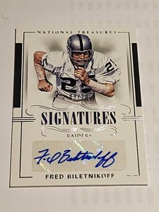 2017 National Treasures Signatures Fred Bileetnikoff Auto /10