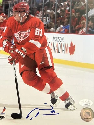 Foto firmada por Marian Hossa 8x10 Detroit Redwings #1 certificada por la JSA Foto 1 de 2