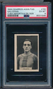 1928 Cigarros Aguilitas #192 Galceran Soccer football PSA 6 highest * - Picture 1 of 2