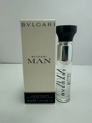 Spray tamaño viaje Bvlgari MAN EDT 0,34 oz/10 ml - Hecho en Italia Foto 1 de 4