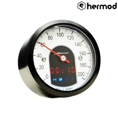 Motogadget Motoscope Tiny Analogue Motorcycle Motorbike Speedo - Black - Image 1 of 4