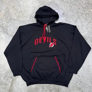 Vintage New Jersey Devils hoodie mens Extra Large Pullover sweatshirt Deadstock - Picture 1 of 7