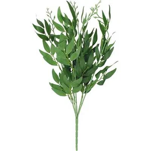 Willow Leaves Artificial 1 Bunch Spray Green Foliage Decor Wedding Event Jungle - Picture 1 of 1