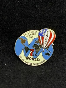 1985 7th World Hot Air Balloon Championship USA Lapel Pin (6) - Picture 1 of 4