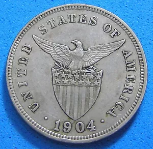 1904 Philippines 5 Centavos Coin, USA Admin, 21.3 mm, Combined Shipping - Picture 1 of 2
