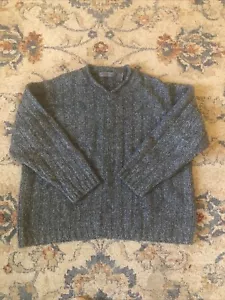 Le Collezione Sweater Grandpa Fisherman Grunge Cable Knit Oversize Italy Sz L - Picture 1 of 9