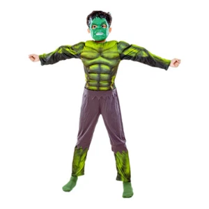 High Quality Marvel Avengers Kids Hulk Costumes Hulk With Mask Ages 3-12 - Picture 1 of 2