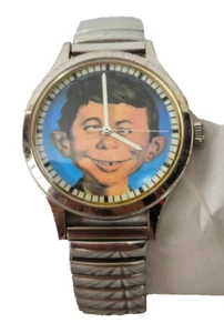 Vintage Alfred E. Neuman MAD Magazine Watch Japan 1993 Expanding Band Retro - Picture 1 of 8