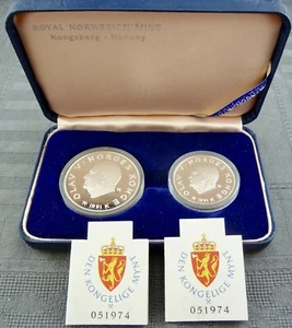 2 Münzen Silber Norwegen Olympiade Lillehammer 1994 50 + 100 Kroner PP - Bild 1 von 9